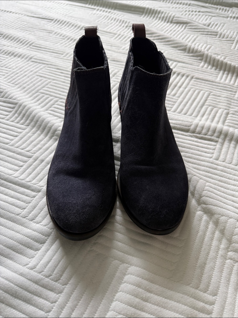 Seychelles Navy Suede Chelsea Ankle Boots